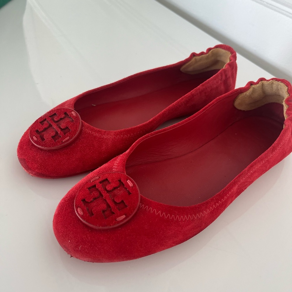 Tory Burch suede flats size 8